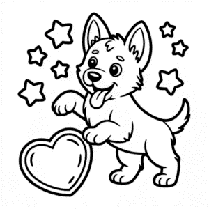 Coloriage Chien Mignon