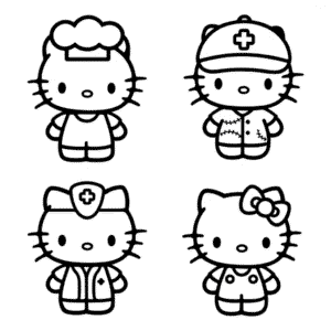 Coloriage Hello Kitty Esthétique
