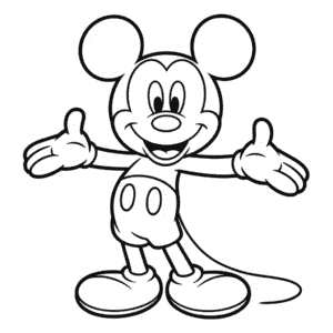Coloriage Mickey Mouse vierge