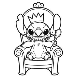 Coloriage Roi Stitch