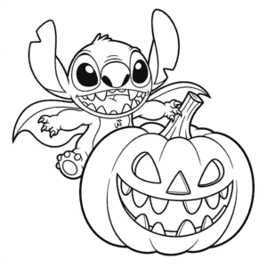 Coloriage Stitch Halloween