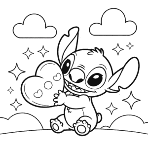 Coloriage Stitch Kawaii