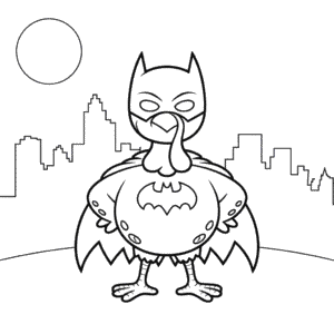 Coloriage Batman Dinde