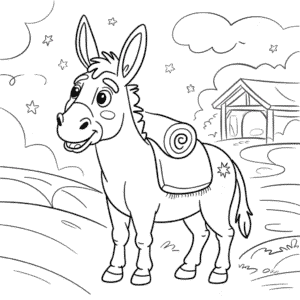 Coloriage Bo l'Âne
