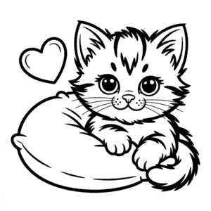 Coloriage Chat Adorable