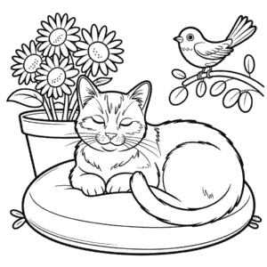 Coloriage Chat Adulte