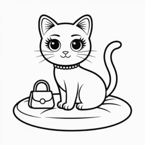 Coloriage Chat Barbie