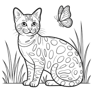 Coloriage Chat Bengal