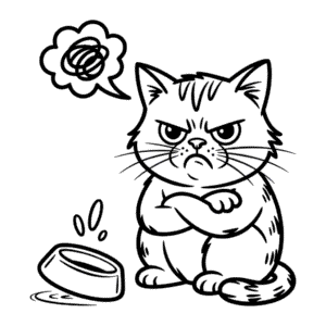Coloriage Chat en Colère