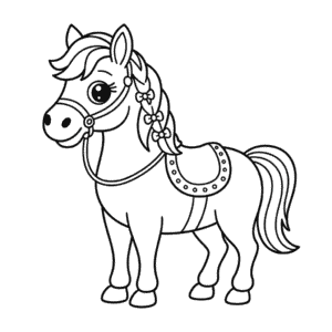 Coloriage Cheval Chic