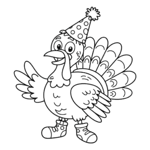 Coloriage Dinde Amusante