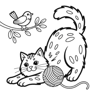 Coloriage Grand Chat