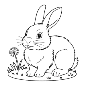 Coloriage Grand Lapin
