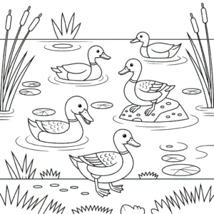 Coloriage La Vie des Canards