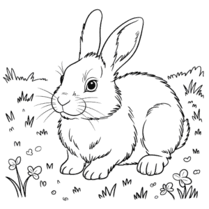 Coloriage Lapin Réaliste