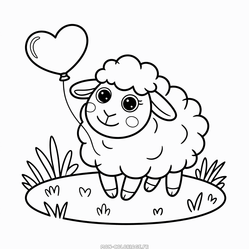 Coloriage Mignon Mouton