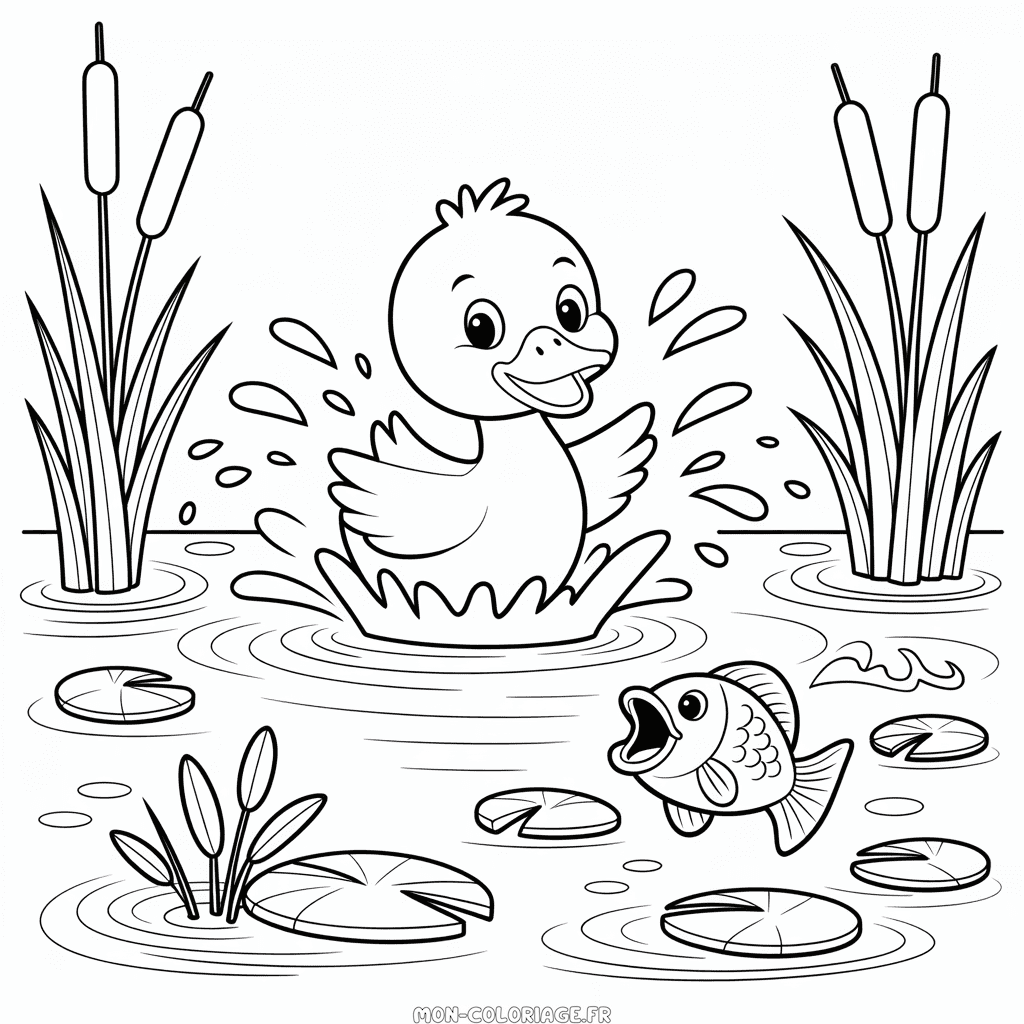 Coloriage Petit Canard