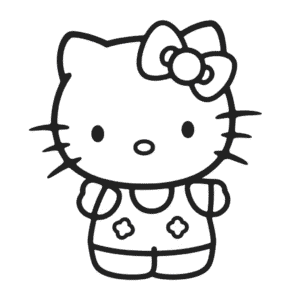 Coloriage Petite Hello Kitty