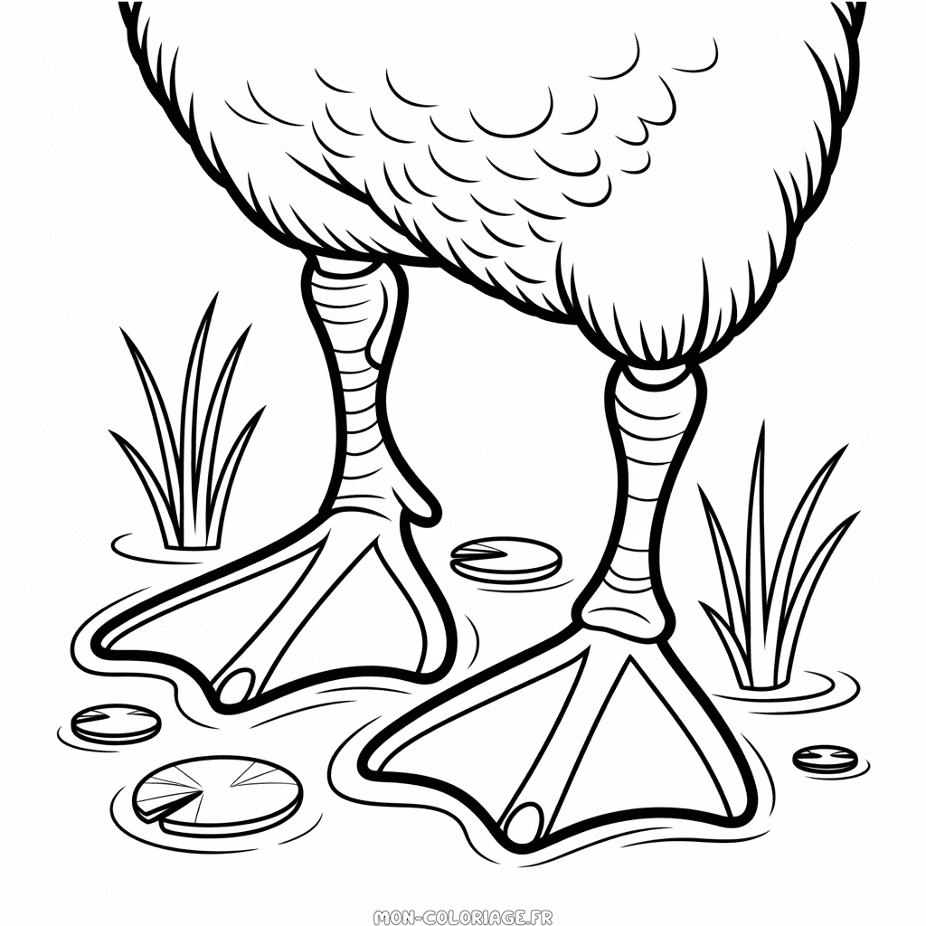 Coloriage Pieds de Canard