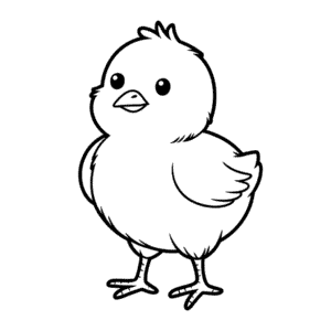 Coloriage Poussin