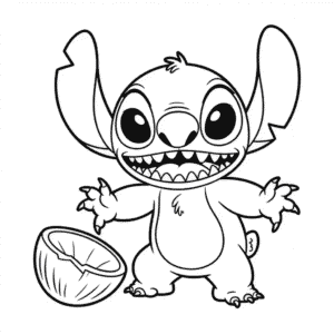 Coloriage Stitch en Colère