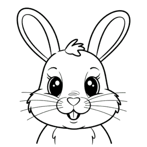 Coloriage Tête de Lapin