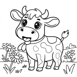 Coloriage Vache Chibi