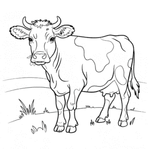 Coloriage Vache pour Adultes