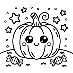 Coloriage Adorable Mignon Halloween