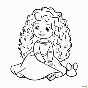 Coloriage Adorable Princesse Disney