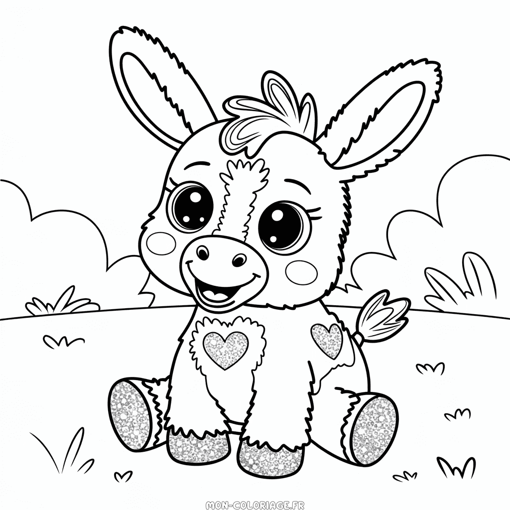 Coloriage Âne Beanie Boo