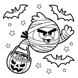 Coloriage Angry Bird Halloween