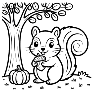 Coloriage Animal Mignon d'Automne