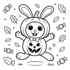 Coloriage Animal Mignon d'Halloween