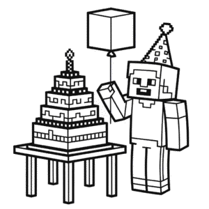 Coloriage Anniversaire Minecraft