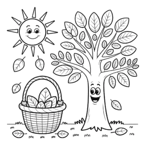 Coloriage Automne Dessin Animé