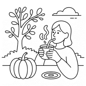 Coloriage Automne Facile Adultes