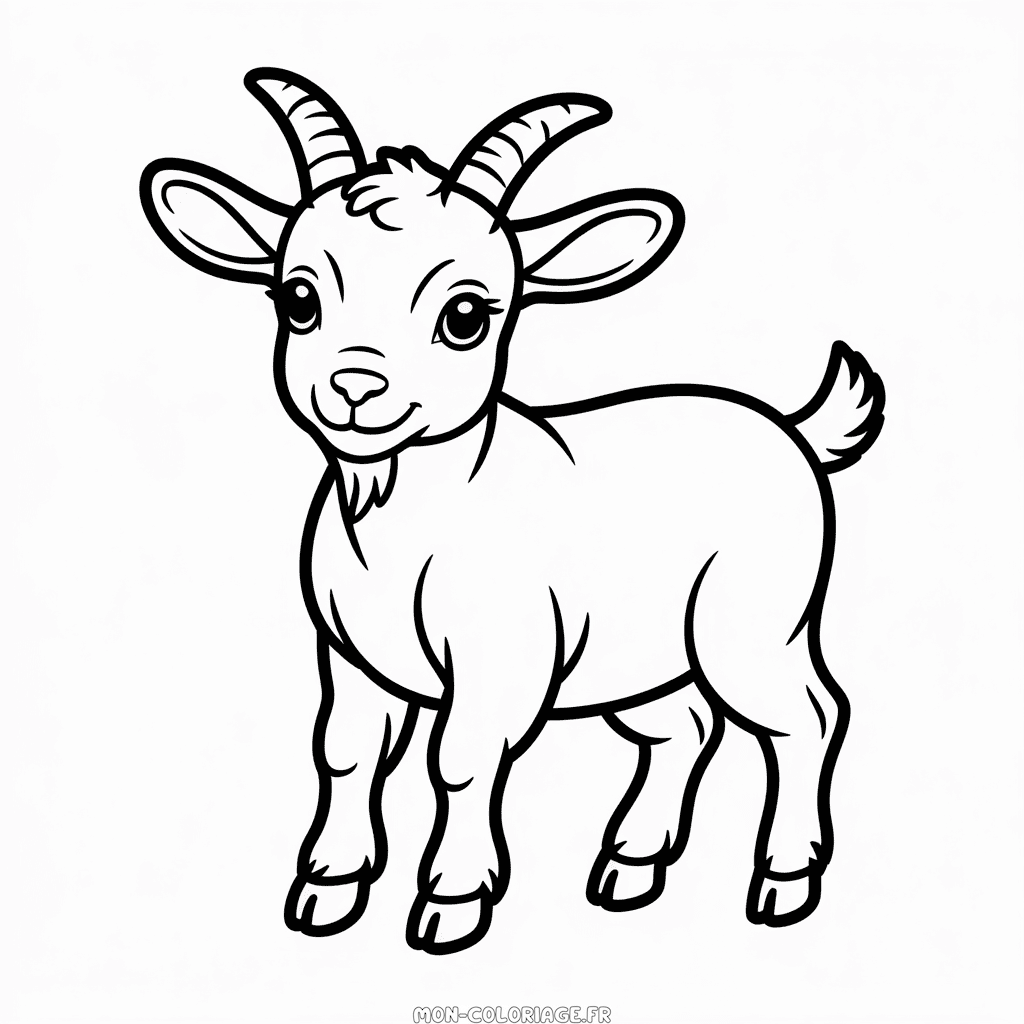 Coloriage Bébé Chèvre