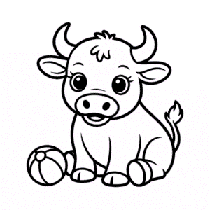 Coloriage Bébé Taureau