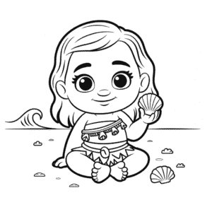Coloriage Bébé Vaiana