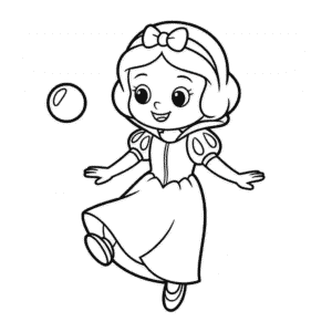 Coloriage Blanche-Neige Joyeuse