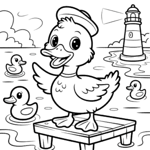 Coloriage Canard Dessin Animé