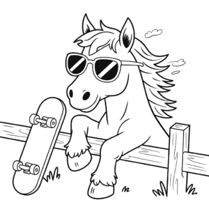 Coloriage Cheval Cool