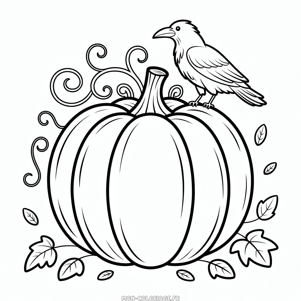Coloriage Citrouille Halloween Adulte