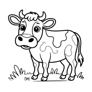 Coloriage Contour de Vache
