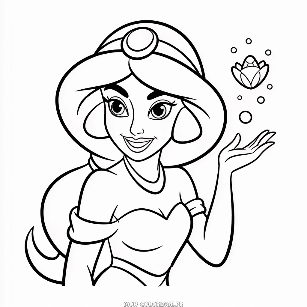 Coloriage Disney Jasmine