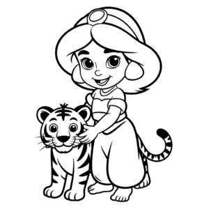Coloriage Enfant Jasmine