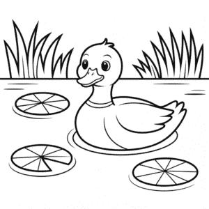 Coloriage Étang aux Canards
