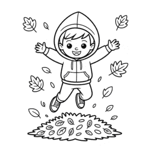 Coloriage Facile Automne pour Enfants