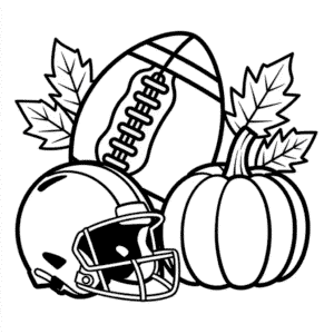 Coloriage Football d'Automne